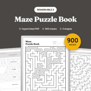 Maze Puzzle Book for reMarkable