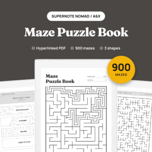 Maze Puzzle Book for Supernote