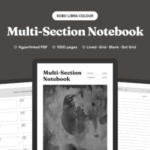 Multi-Section Notebook for Kobo
