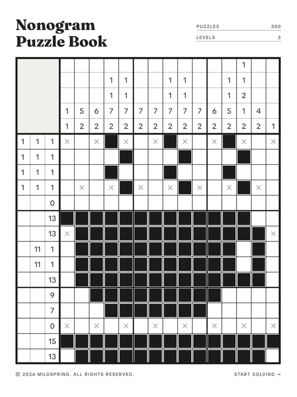 Nonogram Puzzle Book for Quaderno cover