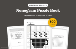 Nonogram Puzzle Book for Kindle Scribe
