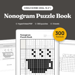 Nonogram Puzzle Book for Kindle Scribe