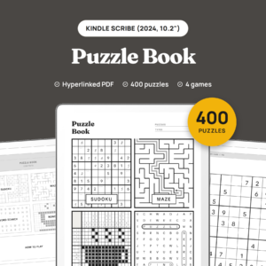Puzzle Book for Kindle Scribe