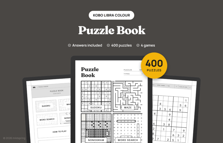 Puzzle Book for Kobo cover