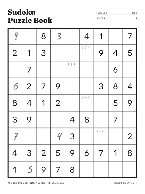 Sudoku Puzzle Book for Kindle Scribe cover