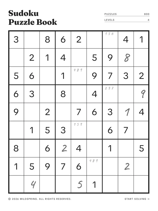 Sudoku Puzzle Book for Quaderno cover