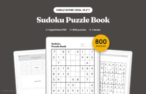 Sudoku Puzzle Book for Kindle Scribe