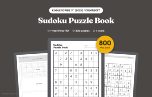 Sudoku Puzzle Book for Kindle Scribe, image 5
