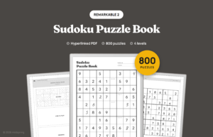 Sudoku Puzzle Book for reMarkable