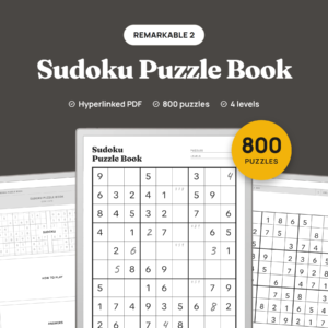 Sudoku Puzzle Book for reMarkable