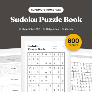 Sudoku Puzzle Book for Supernote