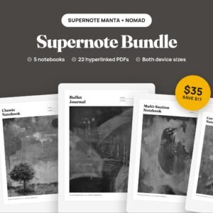 Supernote Templates Bundle: five mildspring notebooks for Supernote Manta and Nomad