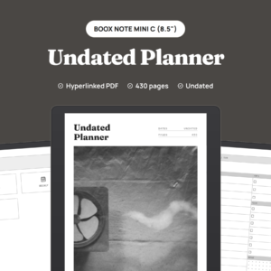 Undated Planner for BOOX