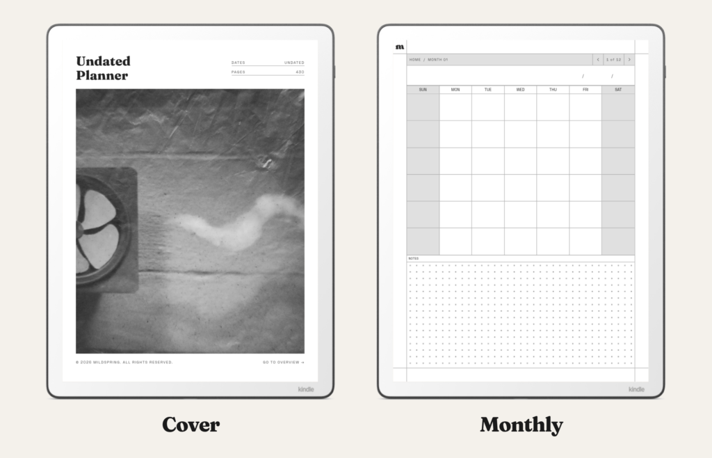 Undated Planner for Kindle Scribe, image 2