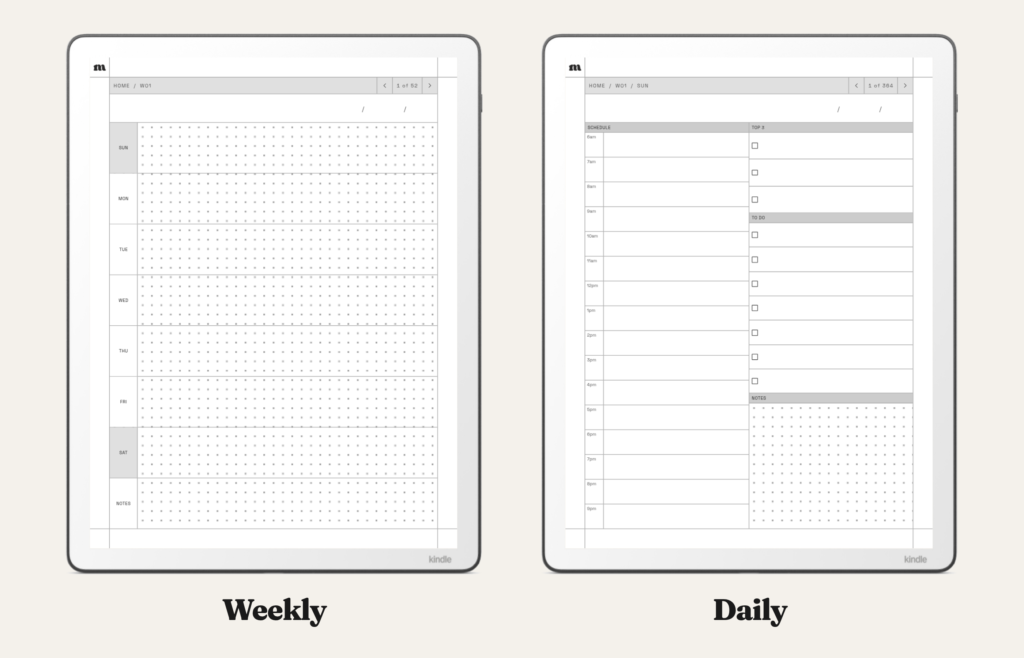 Undated Planner for Kindle Scribe, image 3