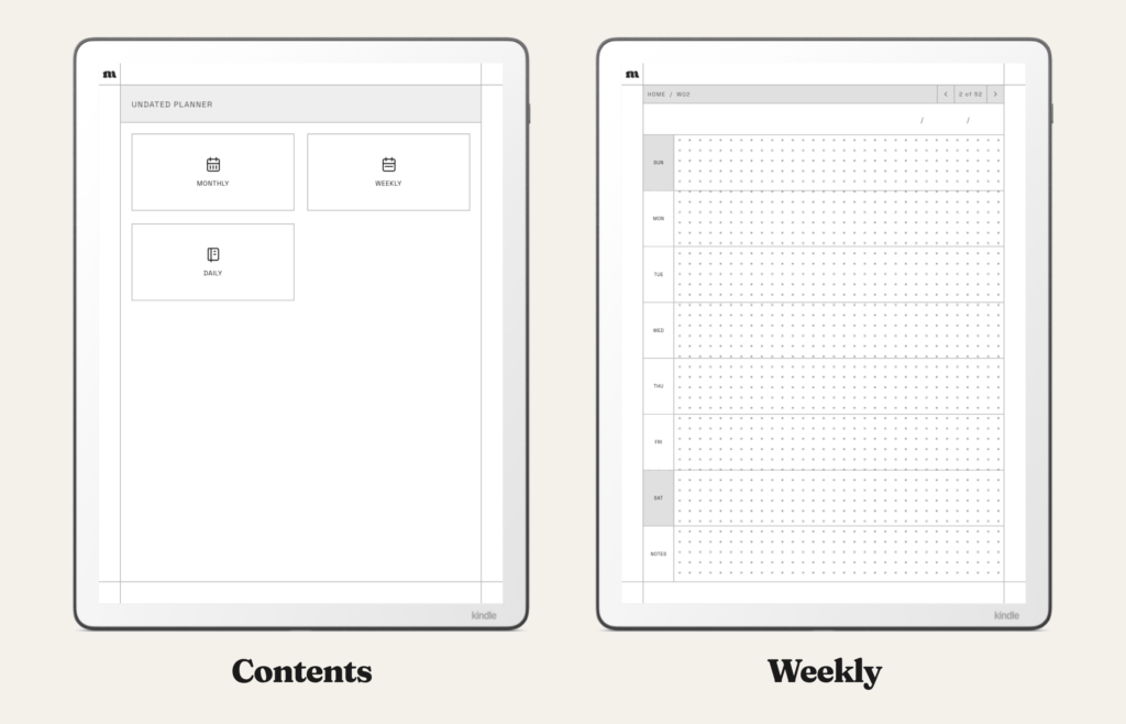Undated Planner for Kindle Scribe, image 4