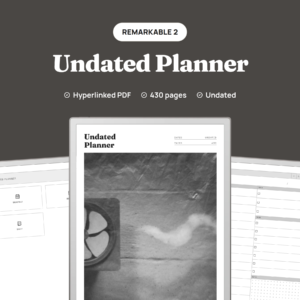 Undated Planner for reMarkable