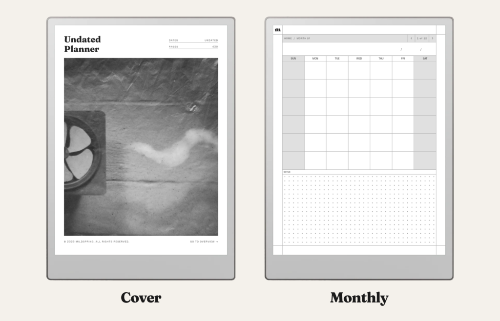 Undated Planner for reMarkable, image 2