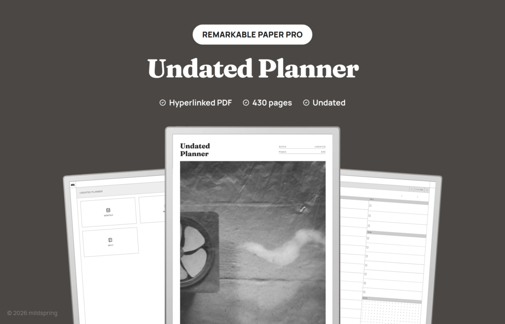 Undated Planner for reMarkable, image 5