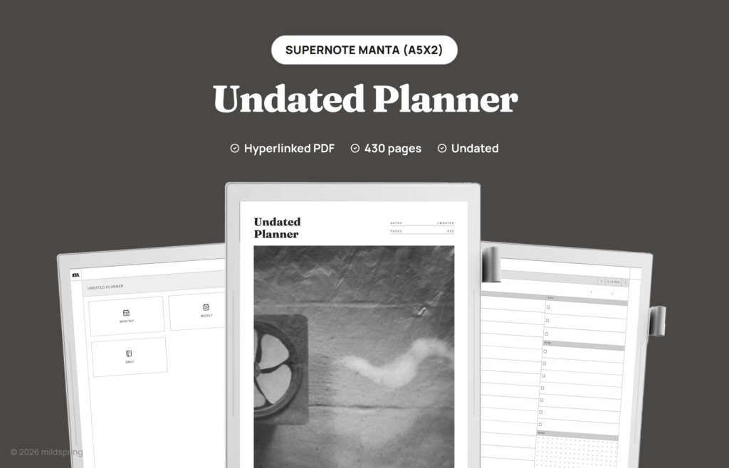 Undated Planner for Supernote, image 5