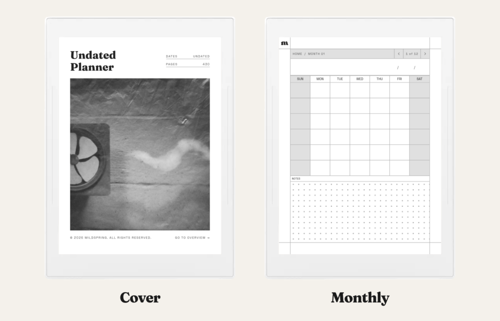 Undated Planner for Supernote, image 2
