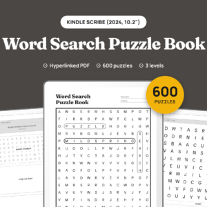Word Search Puzzle Book for Kindle Scribe
