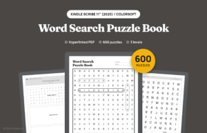 Word Search Puzzle Book for Kindle Scribe, image 5