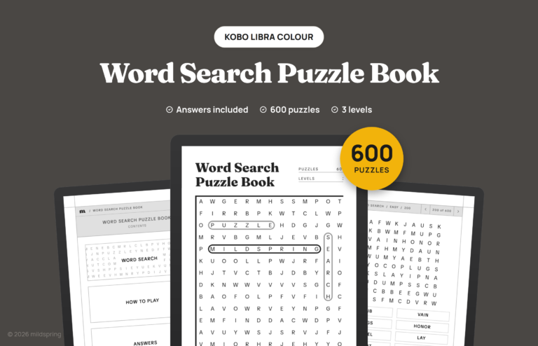 Word Search Puzzle Book for Kobo cover