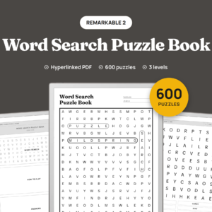 Word Search Puzzle Book for reMarkable